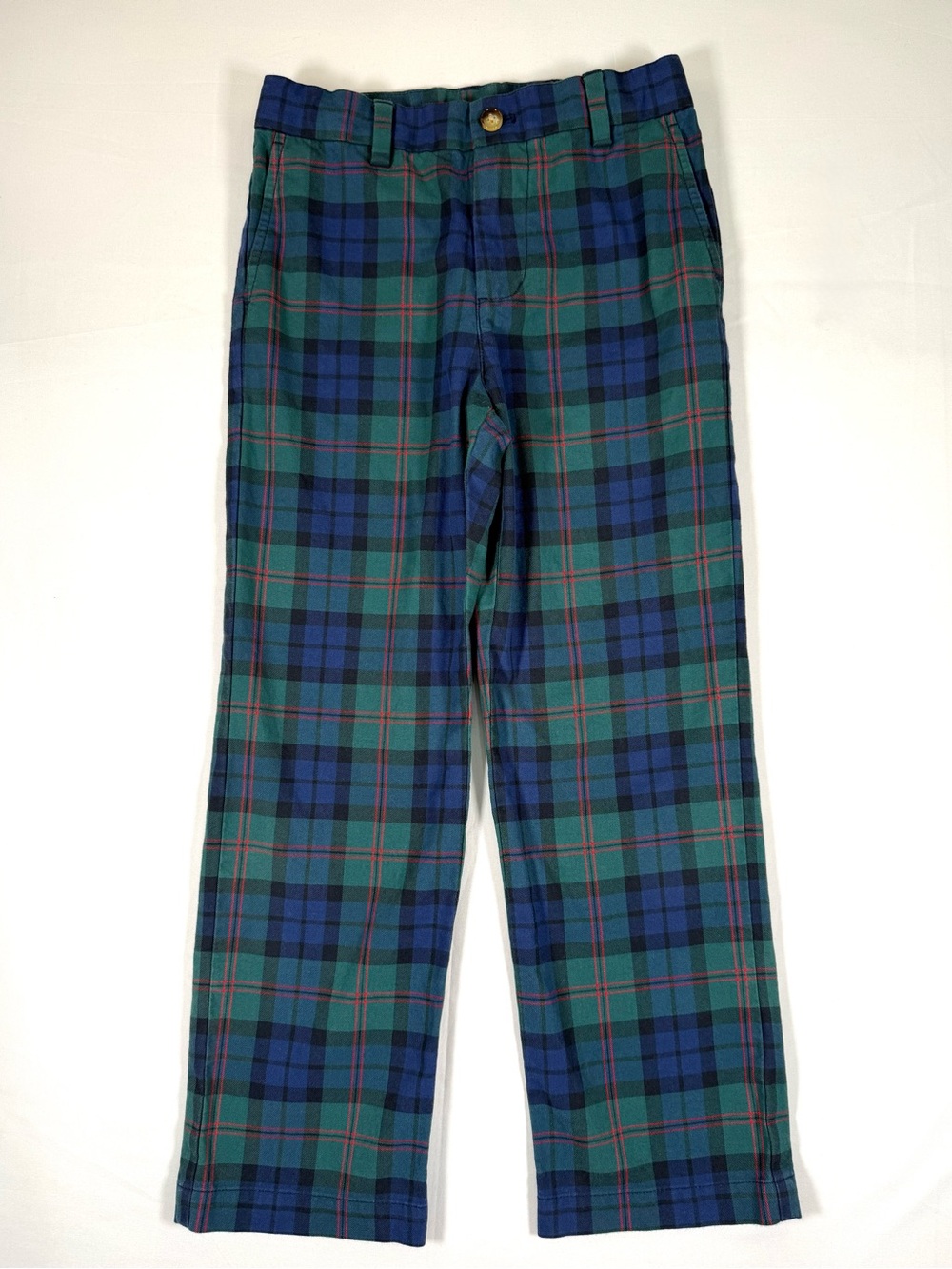 VINEYARD VINES Boys Holiday Plaid Breaker Pants 8 Tartan Christmas Preppy Money